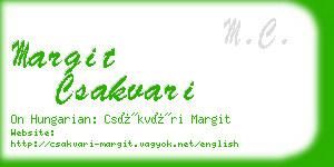 margit csakvari business card